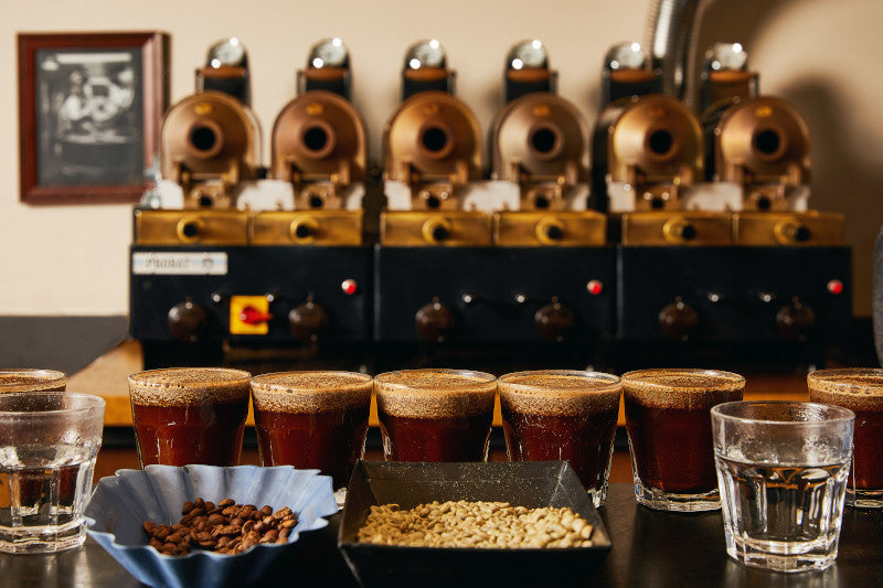 A view of the Peet's sample roaster inside the cupping lab, where Peet's evaluates every single coffee for quality